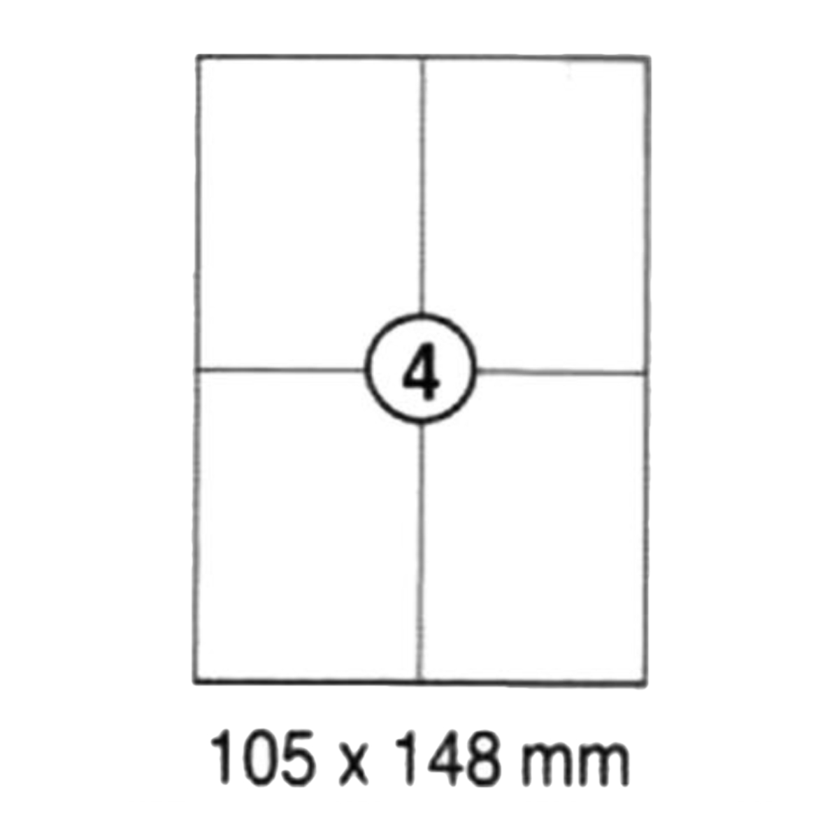 Eol Use 15346 Xel Lent 4 Labels Sheet Straight Corner 105 X 148 Mm 100sheets Pack White