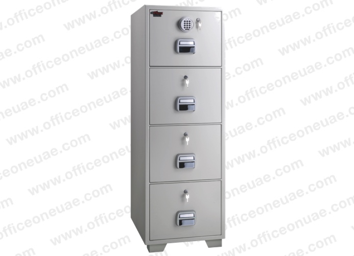 Eagle SF-680-4EKK Fire Resistant Filing Cabinet, 4 Drawers, Digital & Key Lock